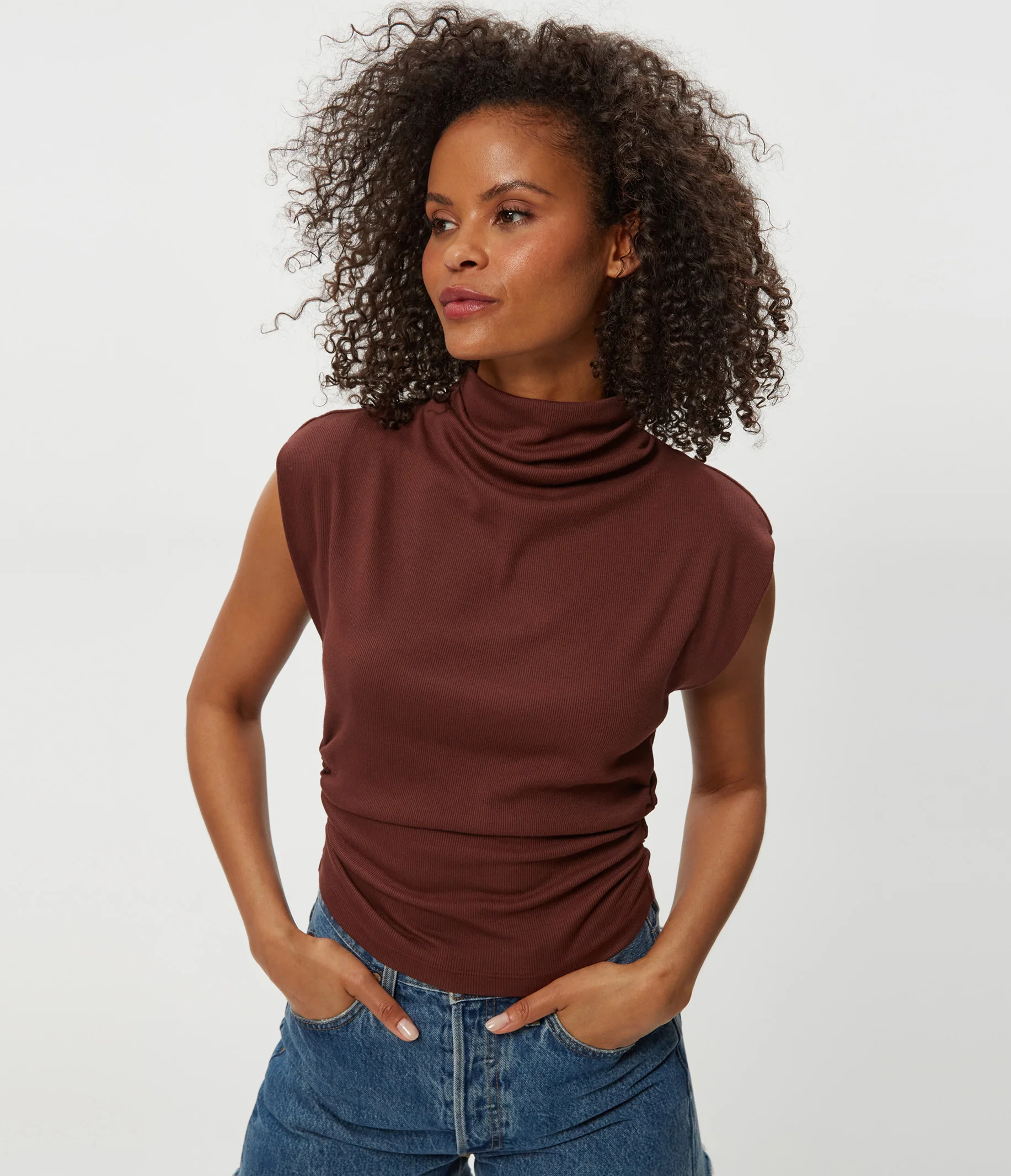 Amara Power Shoulder Tee - Image 11