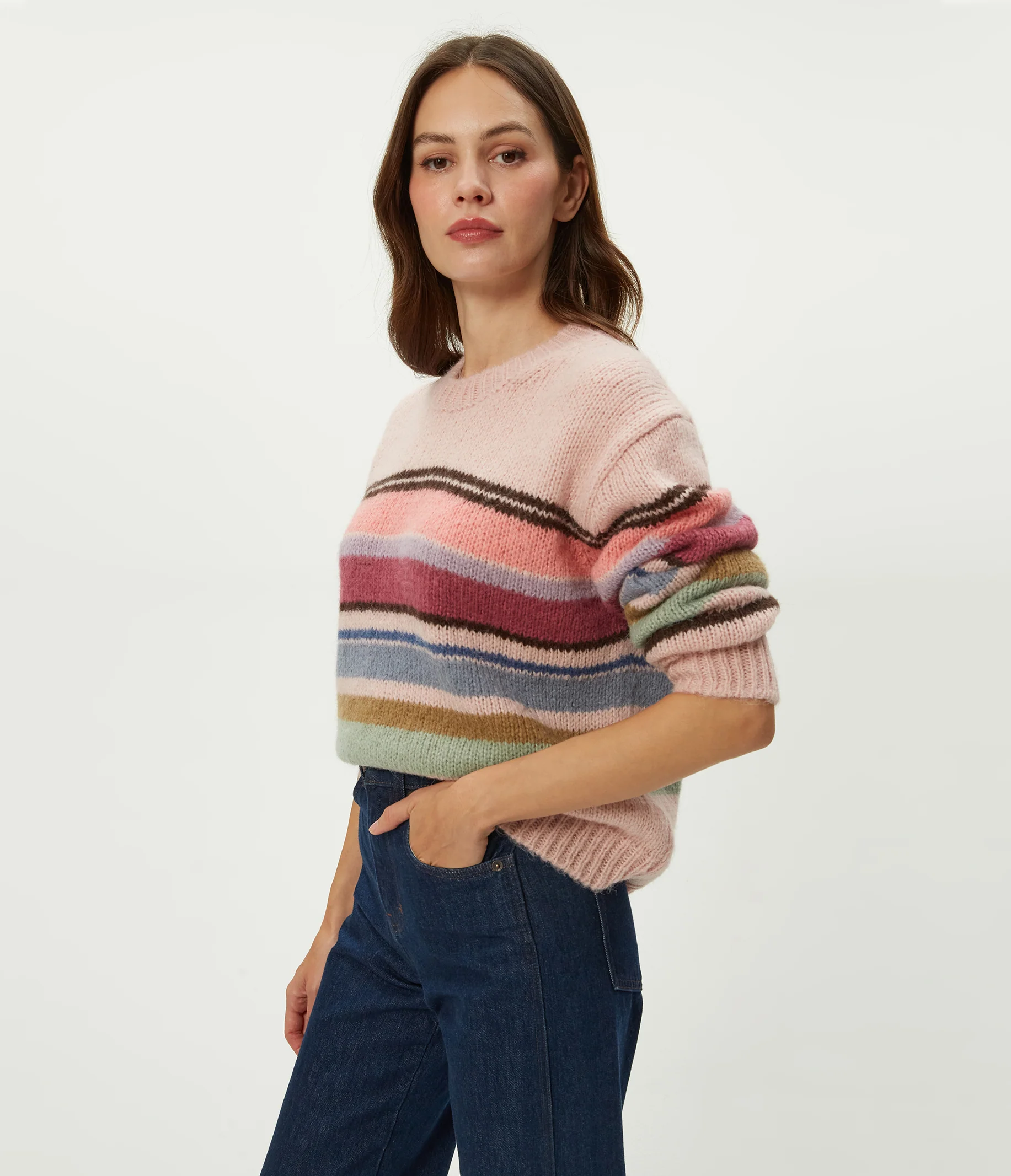 Aura Striped Crew Pullover - Image 2