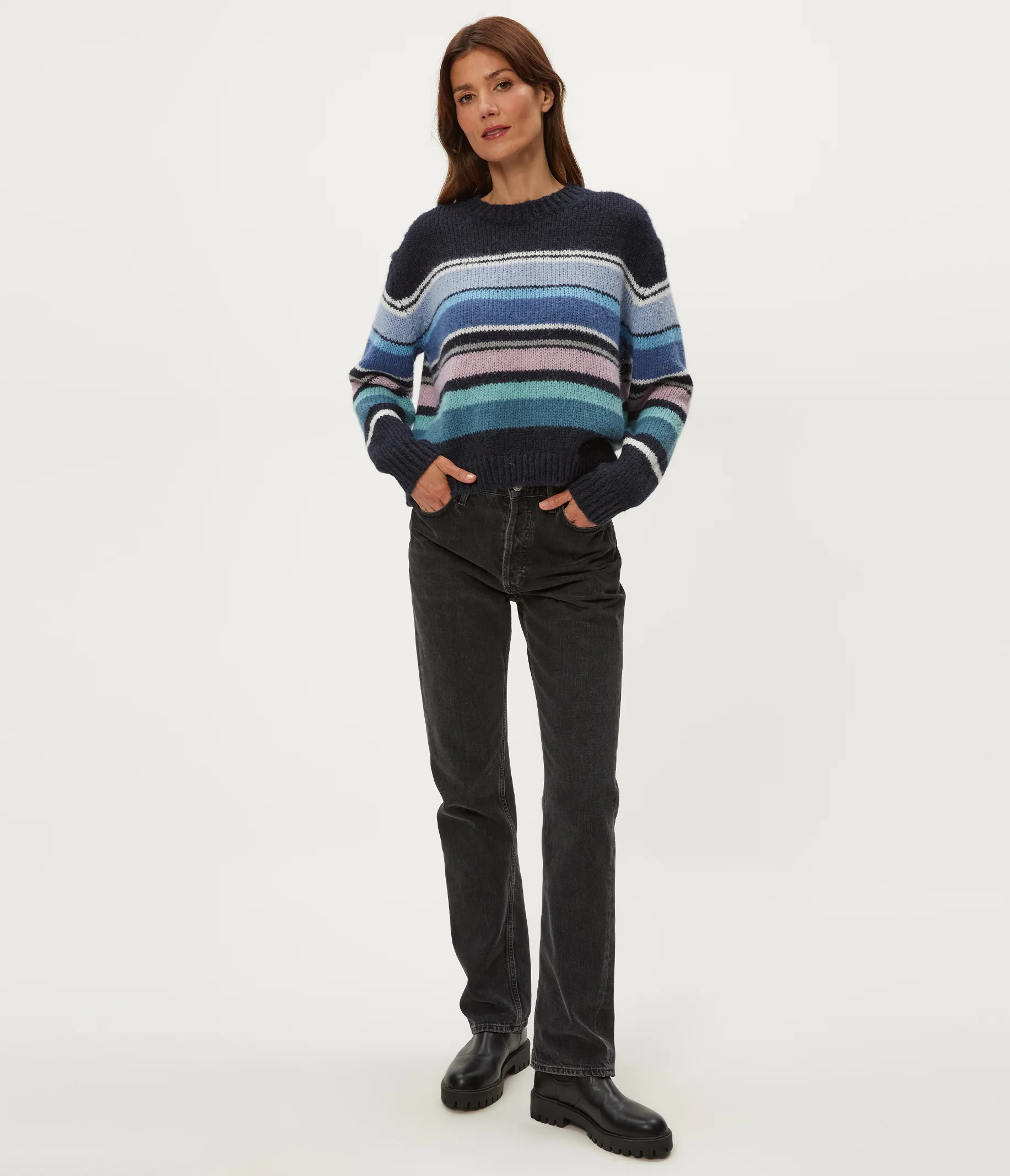 Aura Striped Crew Pullover - Image 6