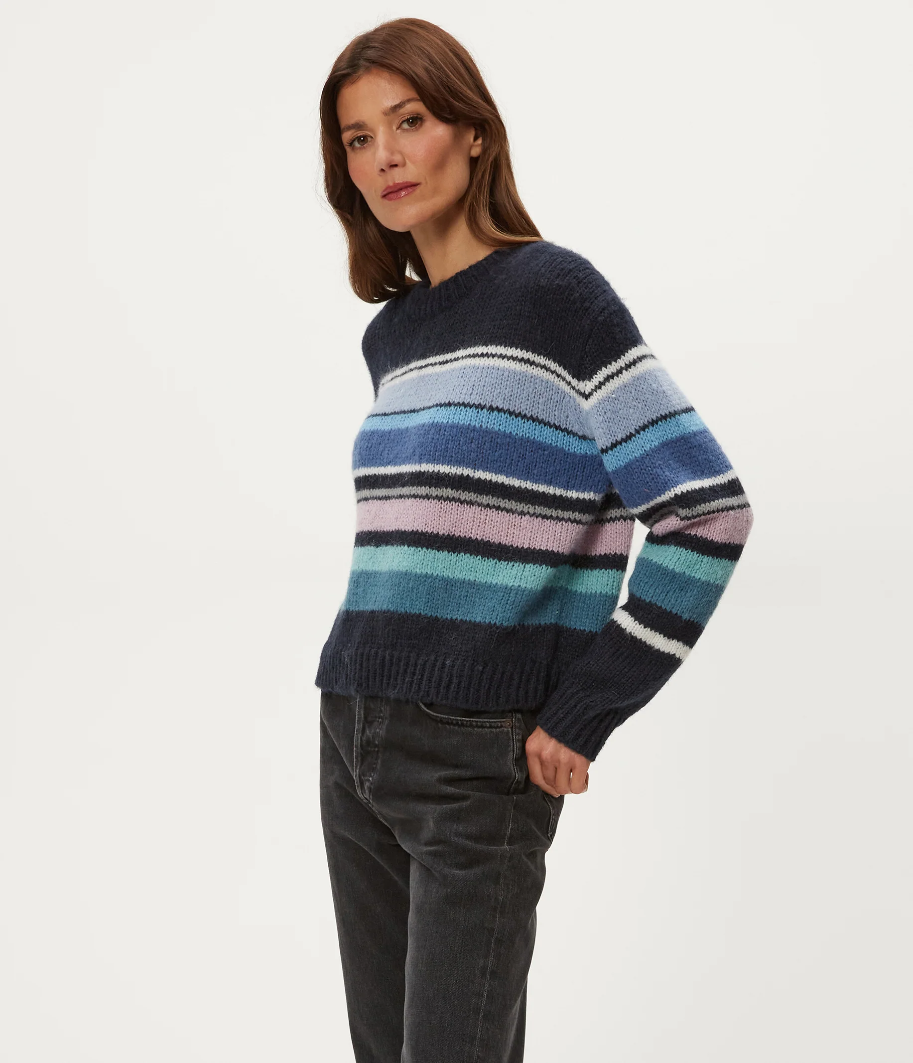 Aura Striped Crew Pullover - Image 7