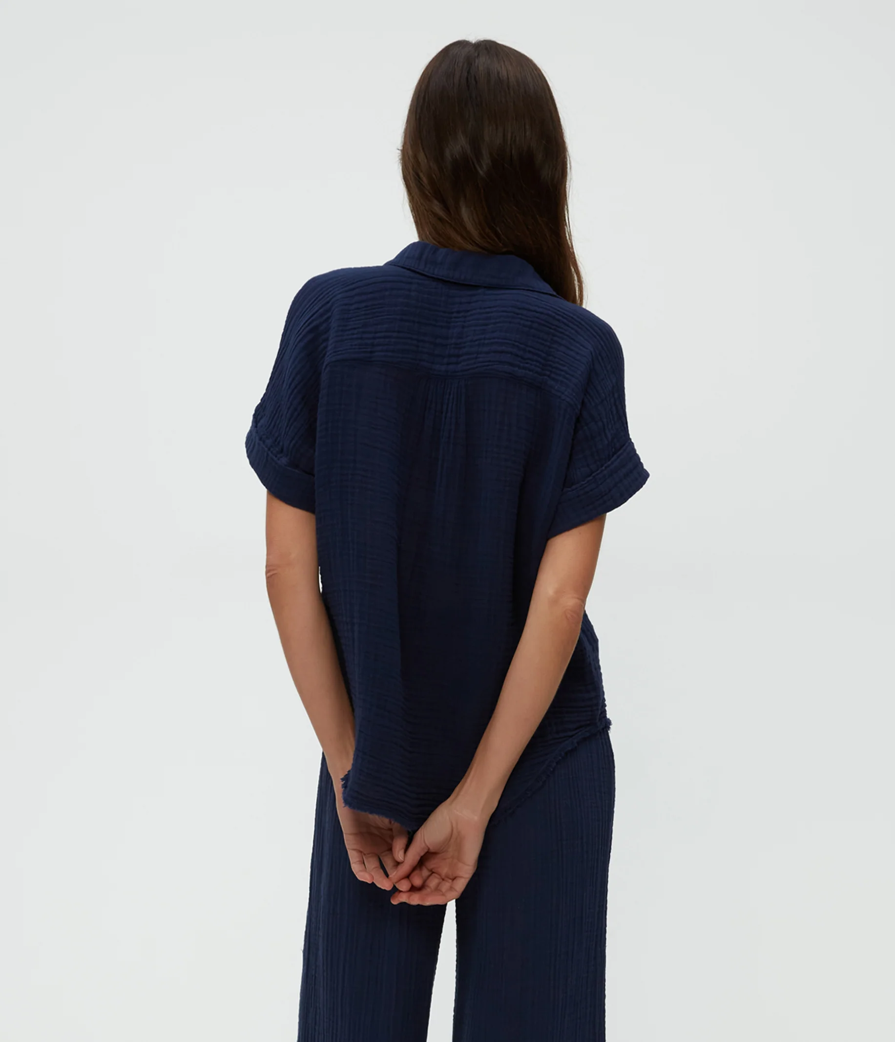 Bailey Gauze Button Down Shirt - Image 11