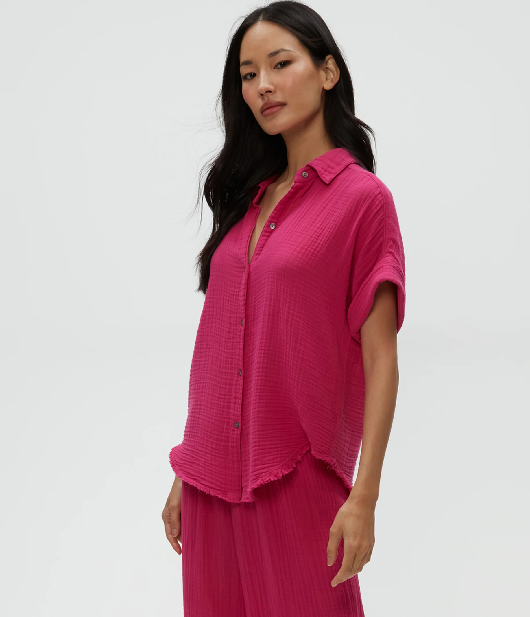 Bailey Gauze Button Down Shirt - Image 14