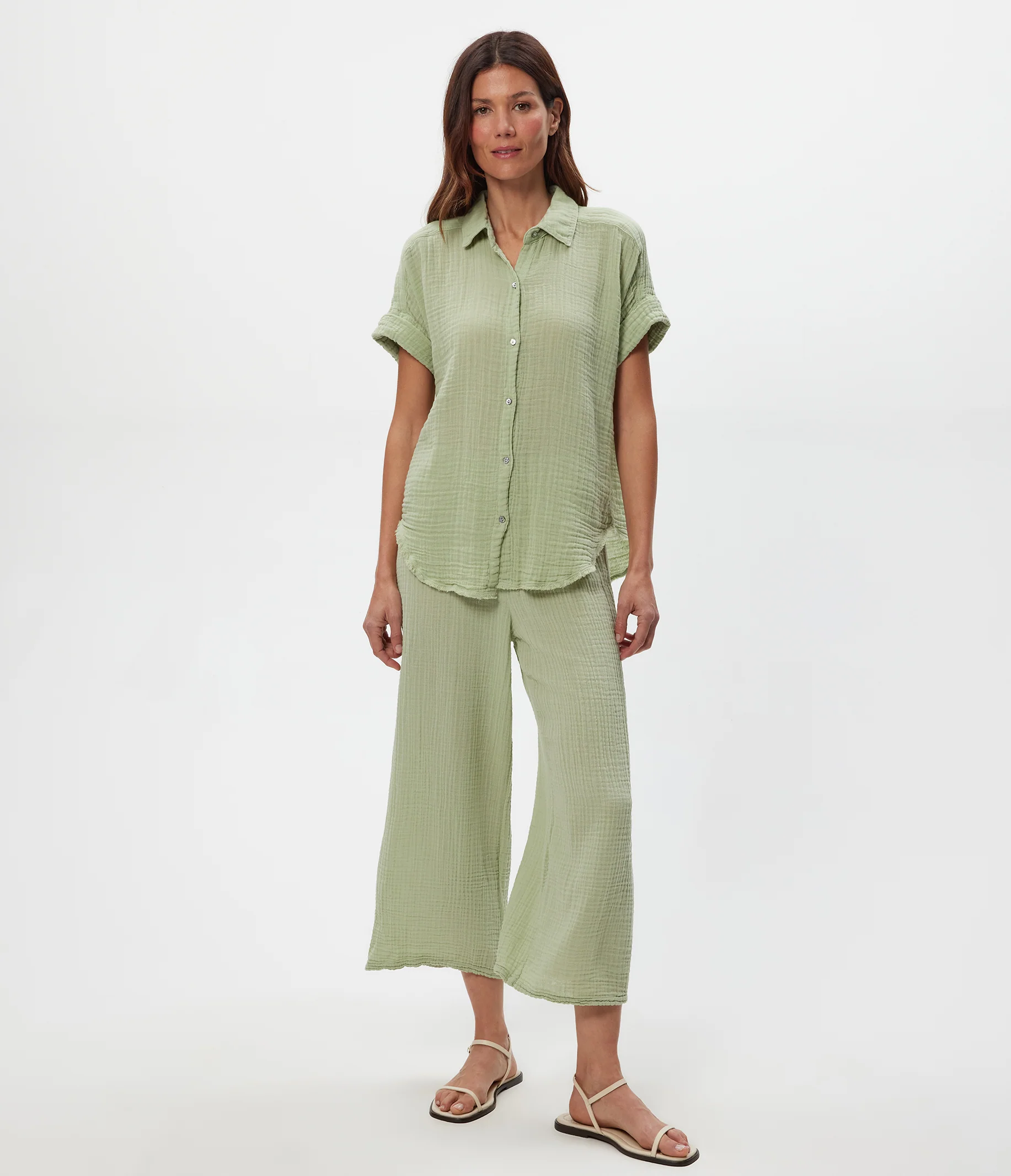 Bailey Gauze Button Down Shirt - Image 21