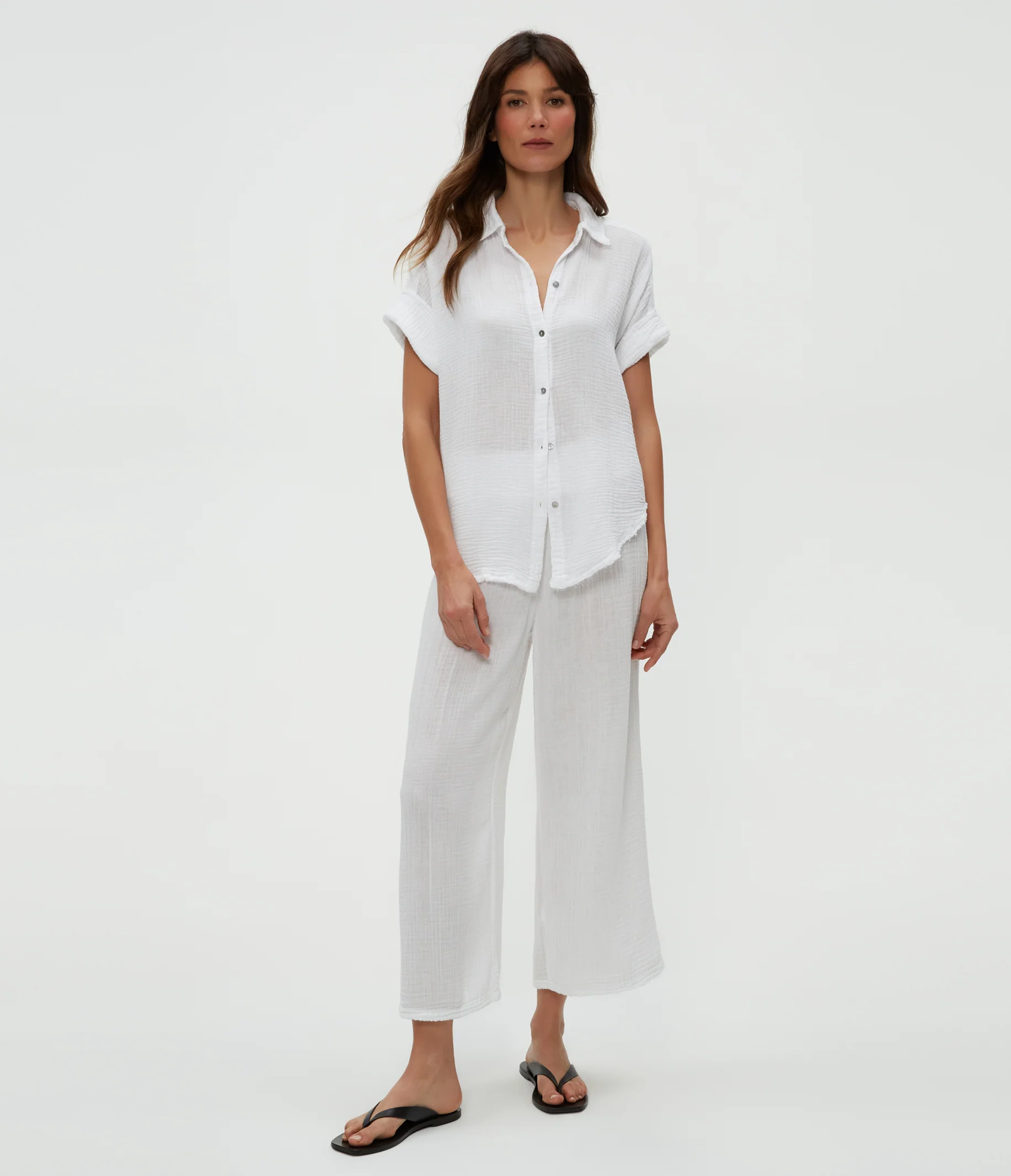 Bailey Gauze Button Down Shirt - Image 6