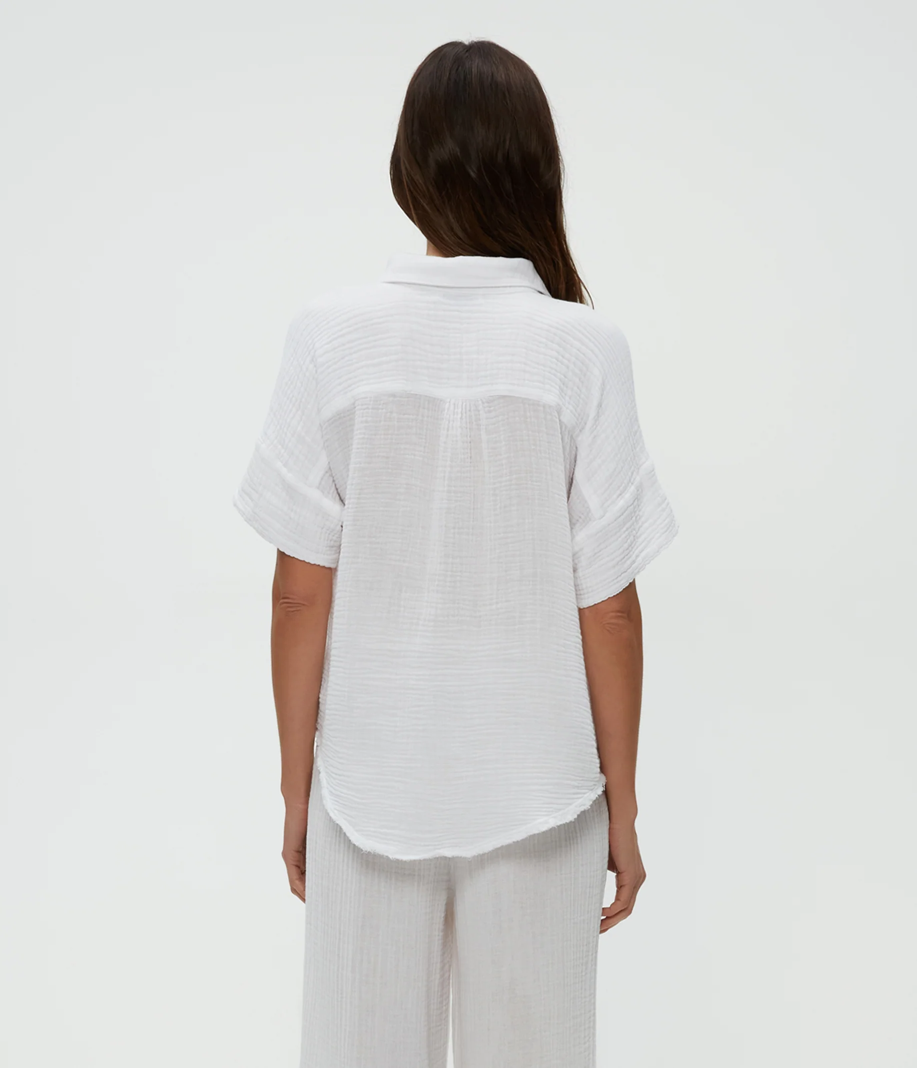 Bailey Gauze Button Down Shirt - Image 8
