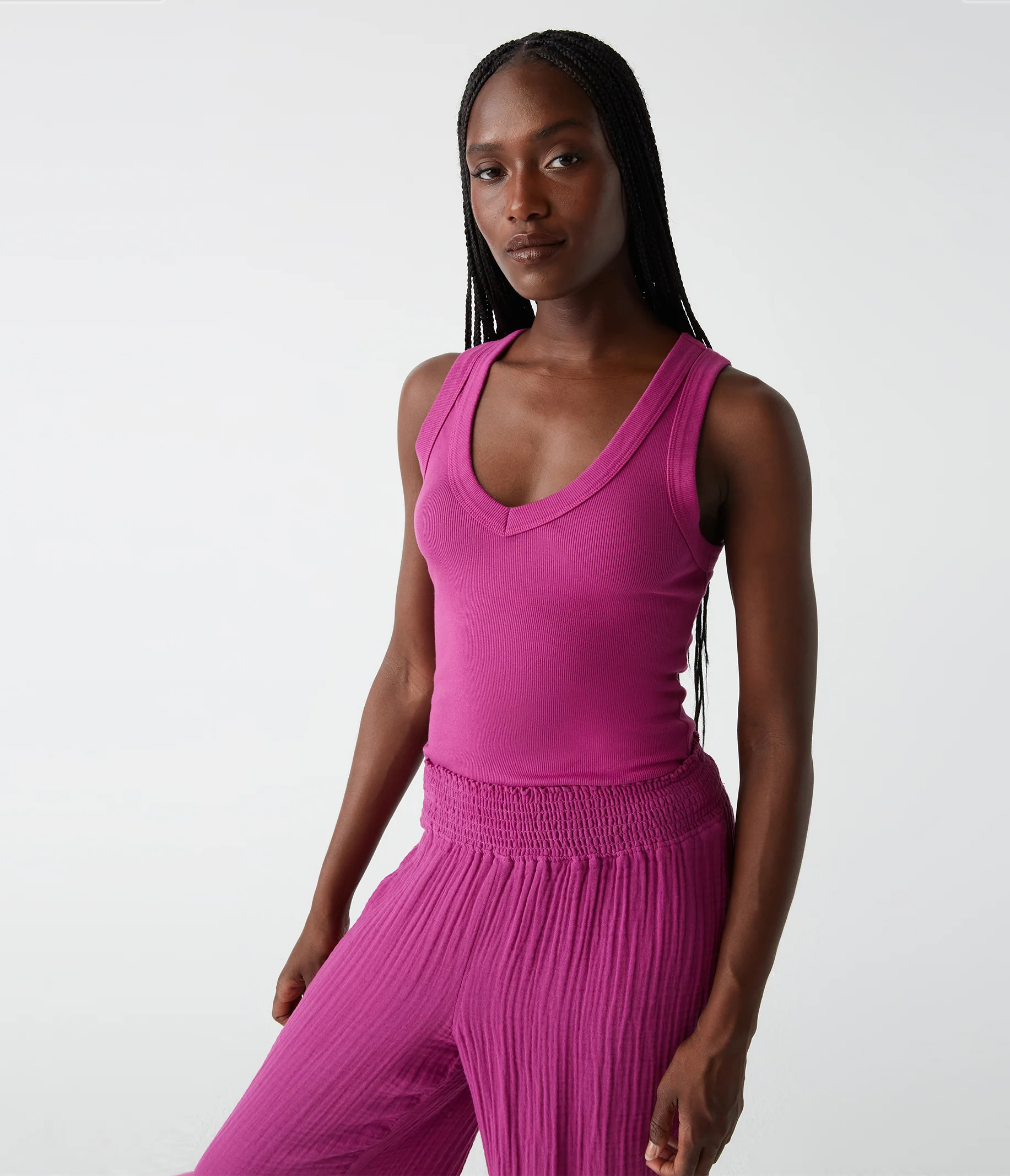 Blanche Ribbed Tank - Image 50