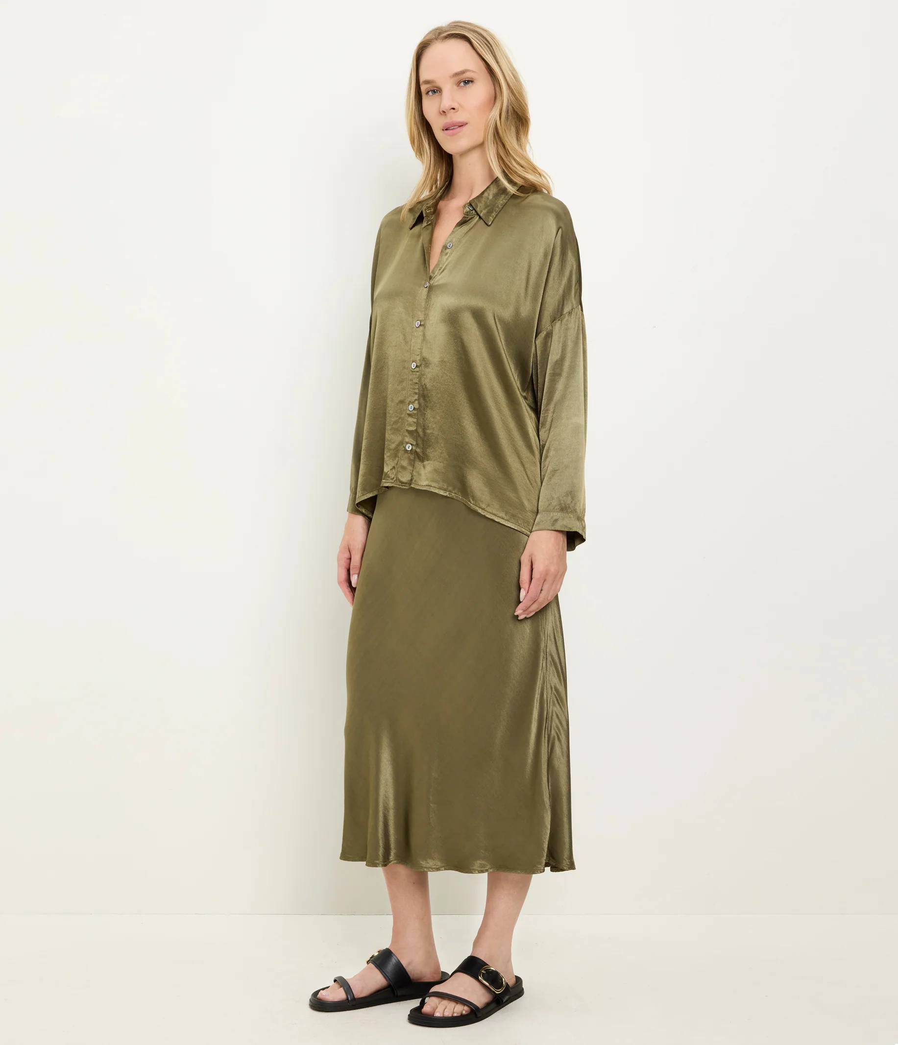 Devin Satin Button Down - Image 4