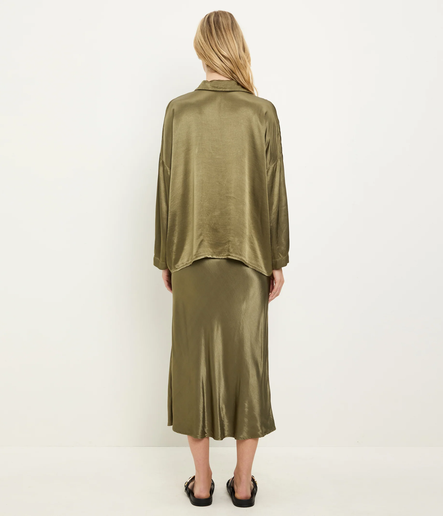 Devin Satin Button Down - Image 5