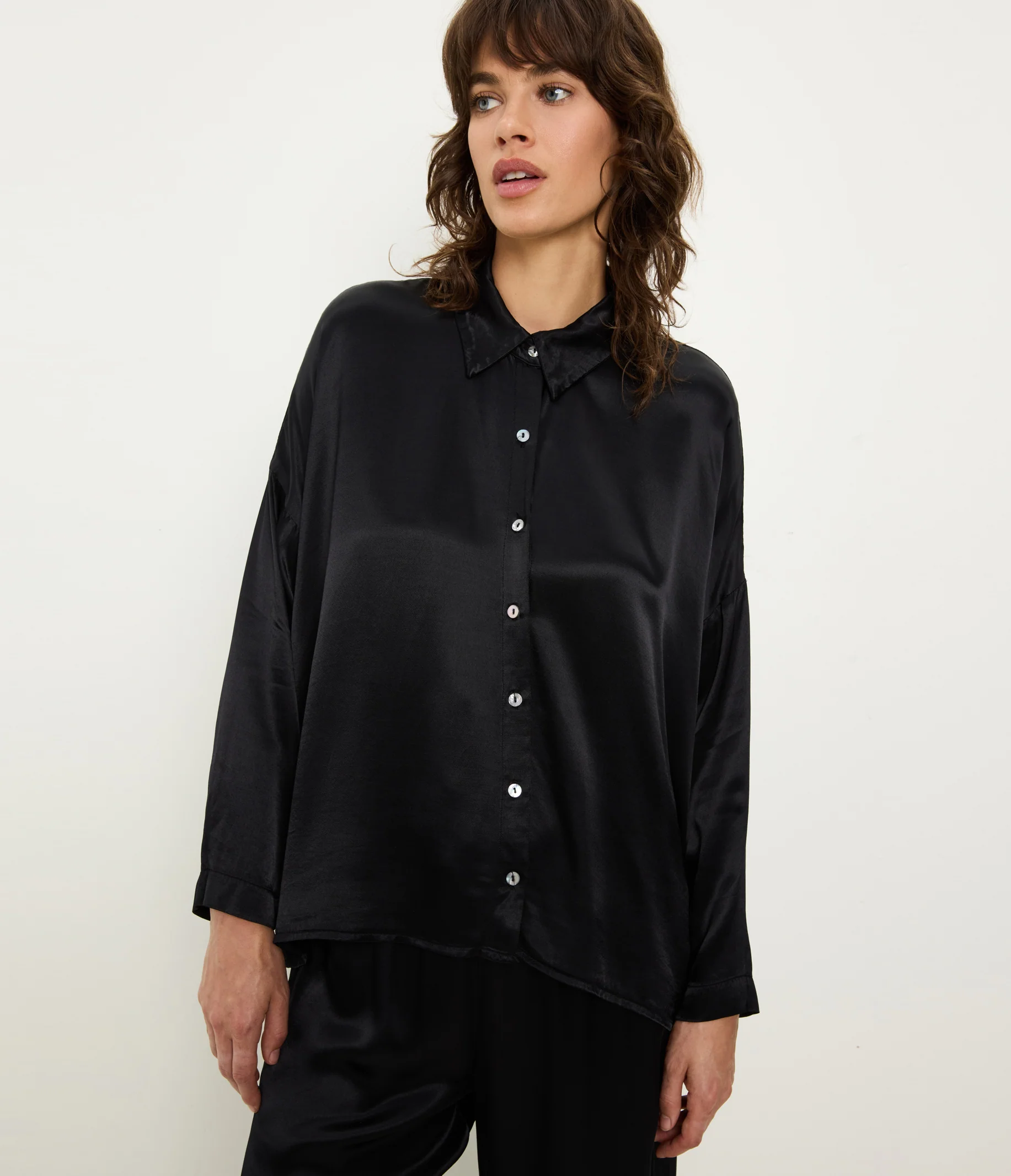 Devin Satin Button Down - Image 6