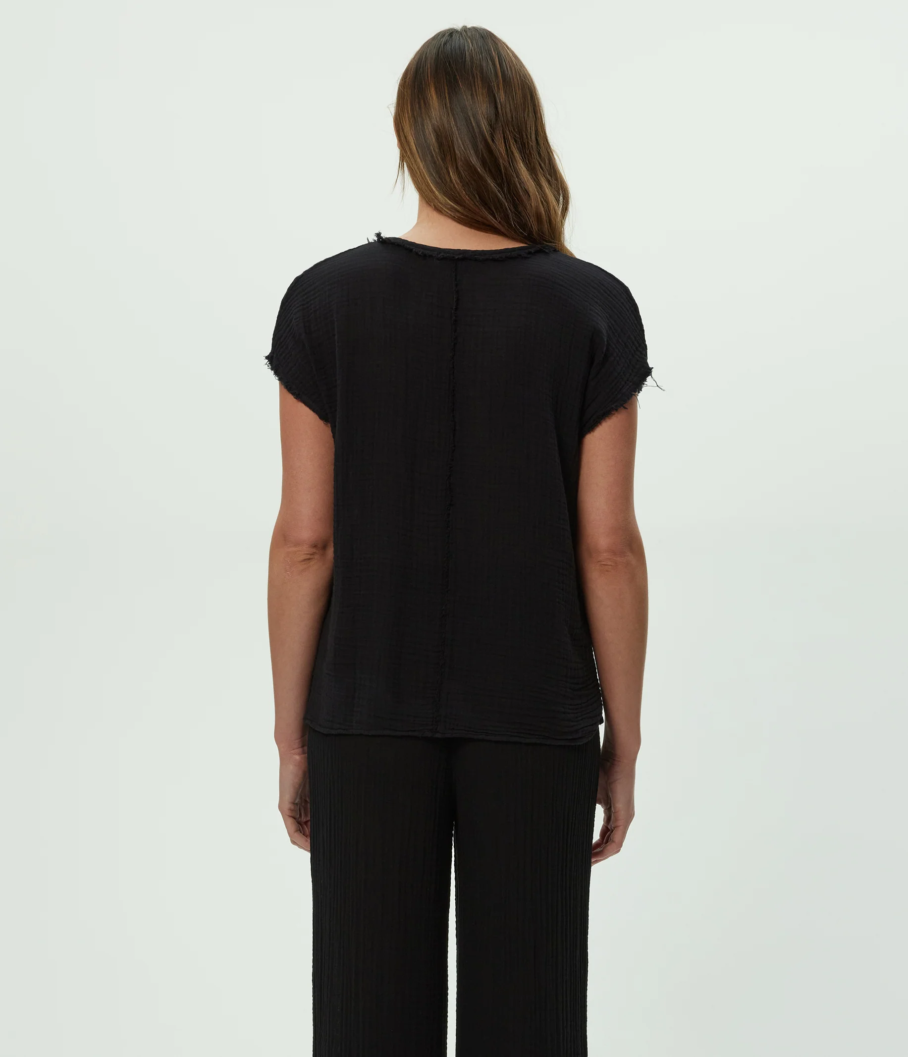 Draya Gauze V-Neck Top - Image 24