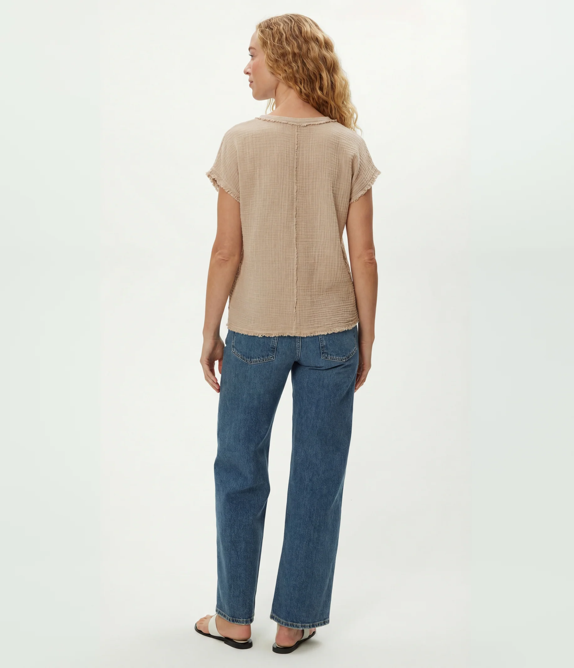 Draya Gauze V-Neck Top - Image 43