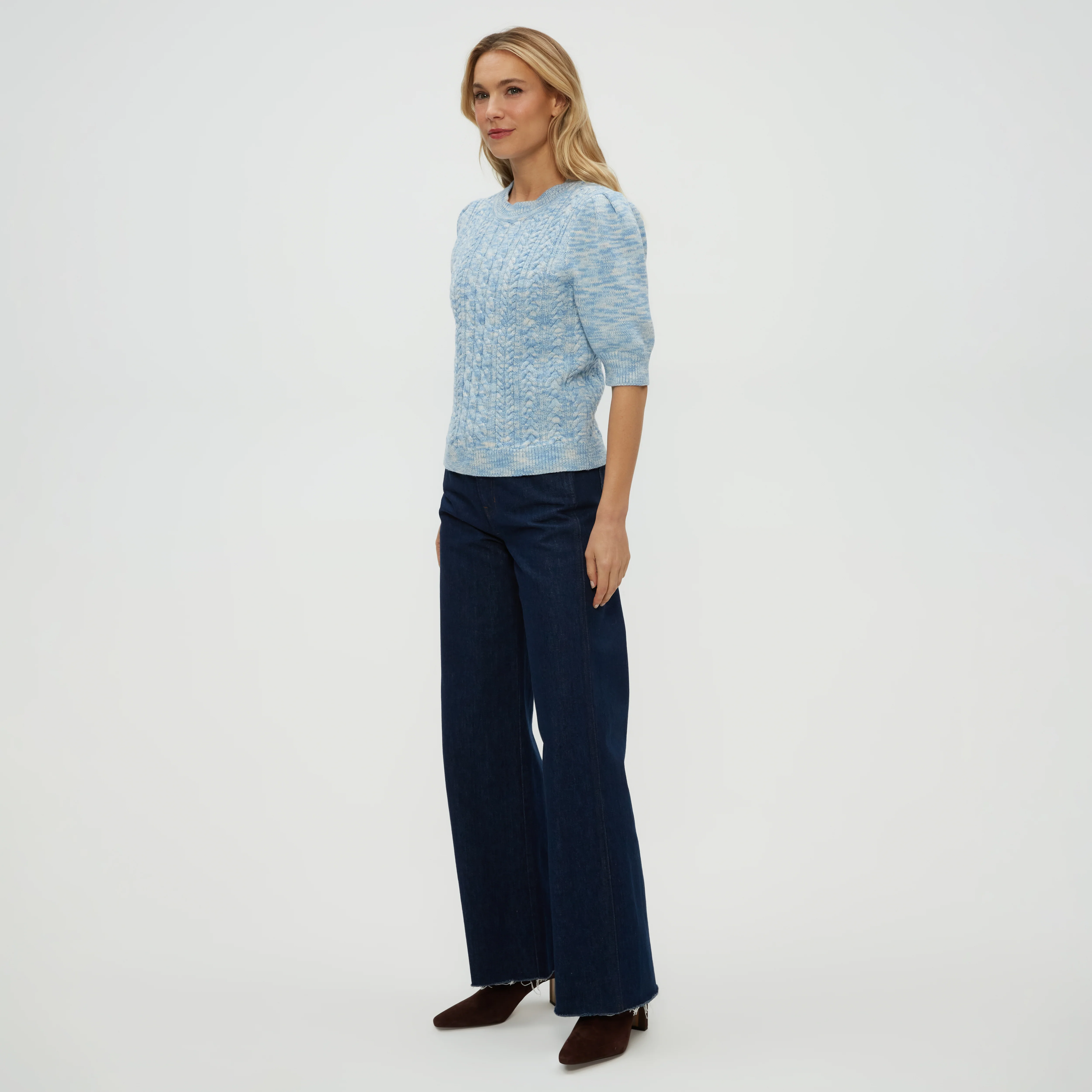 Elaine Mixed Puff Sleeve Pullover - Image 7