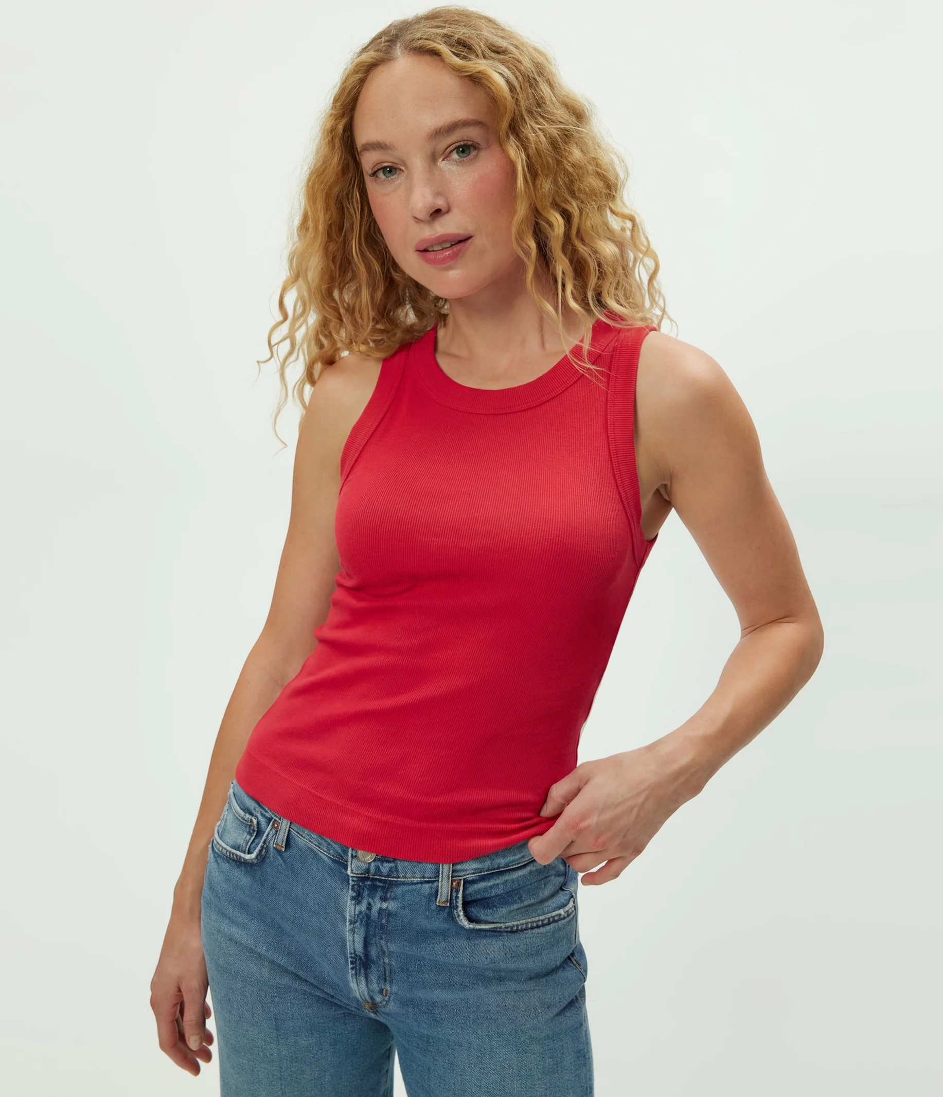 Gina Ribbed Crop Tank - Image 3