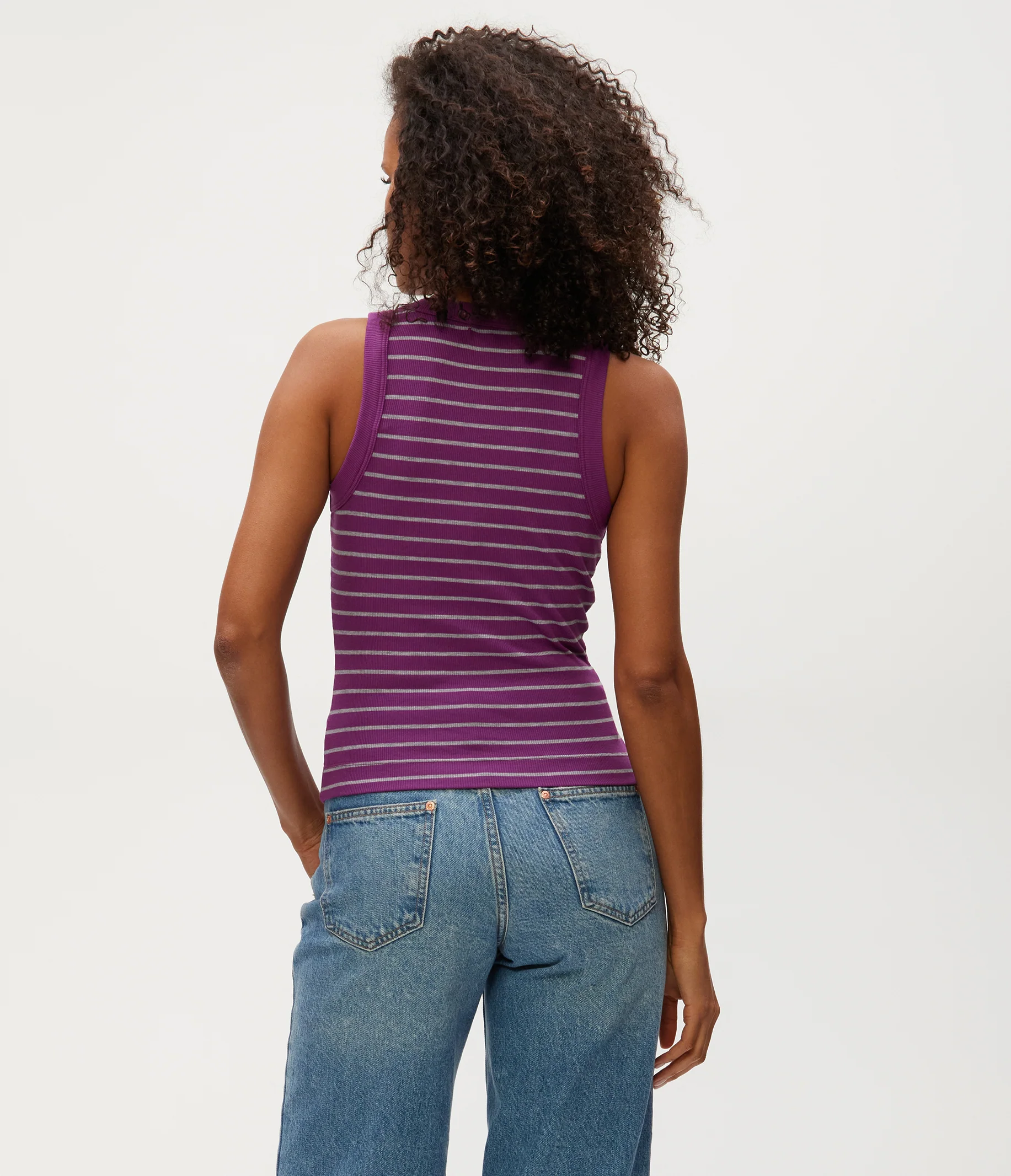 Gina Striped Ribbed Crop Tank - Image 30