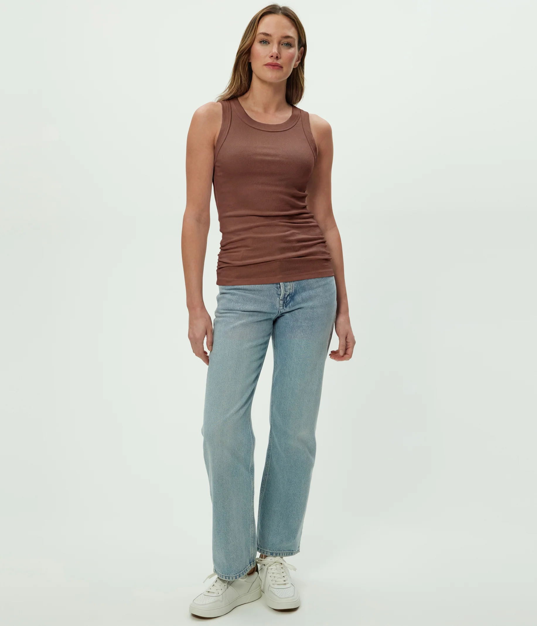 Halley Ribbed Tank with Ruching - Image 105