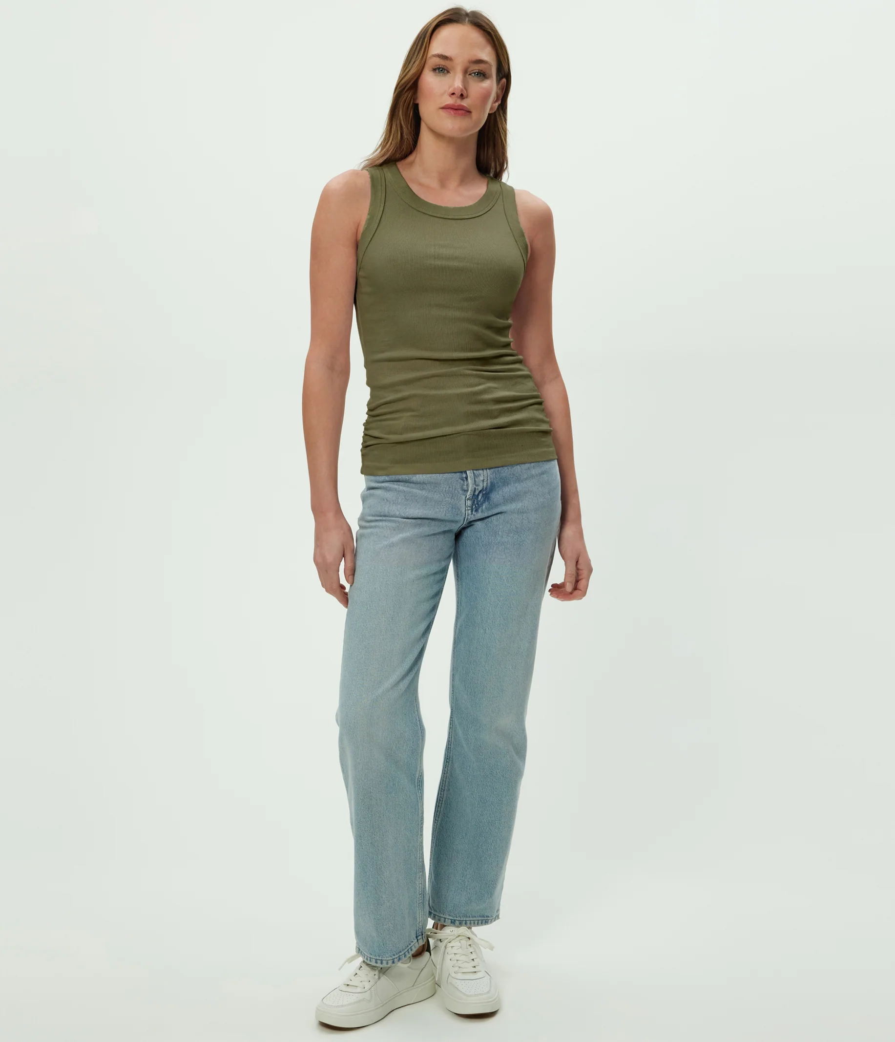 Halley Ribbed Tank with Ruching - Image 113