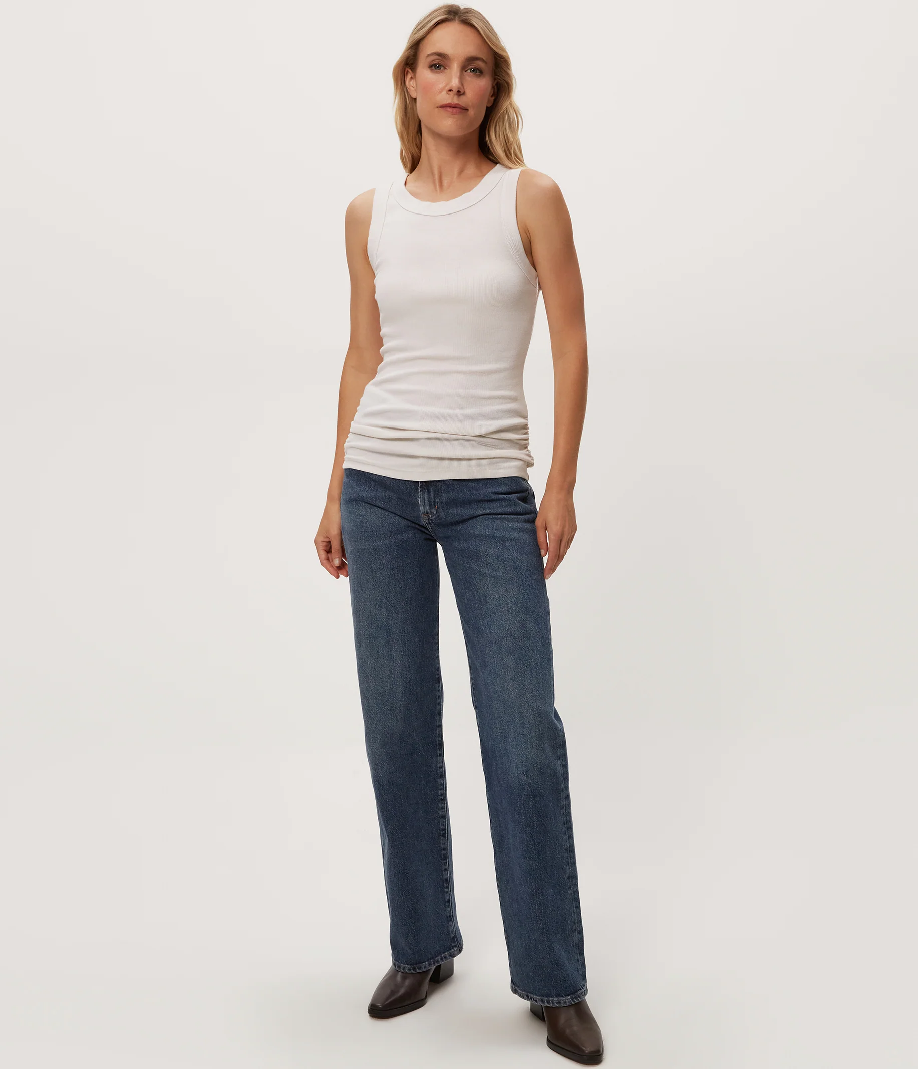 Halley Ribbed Tank with Ruching - Image 24