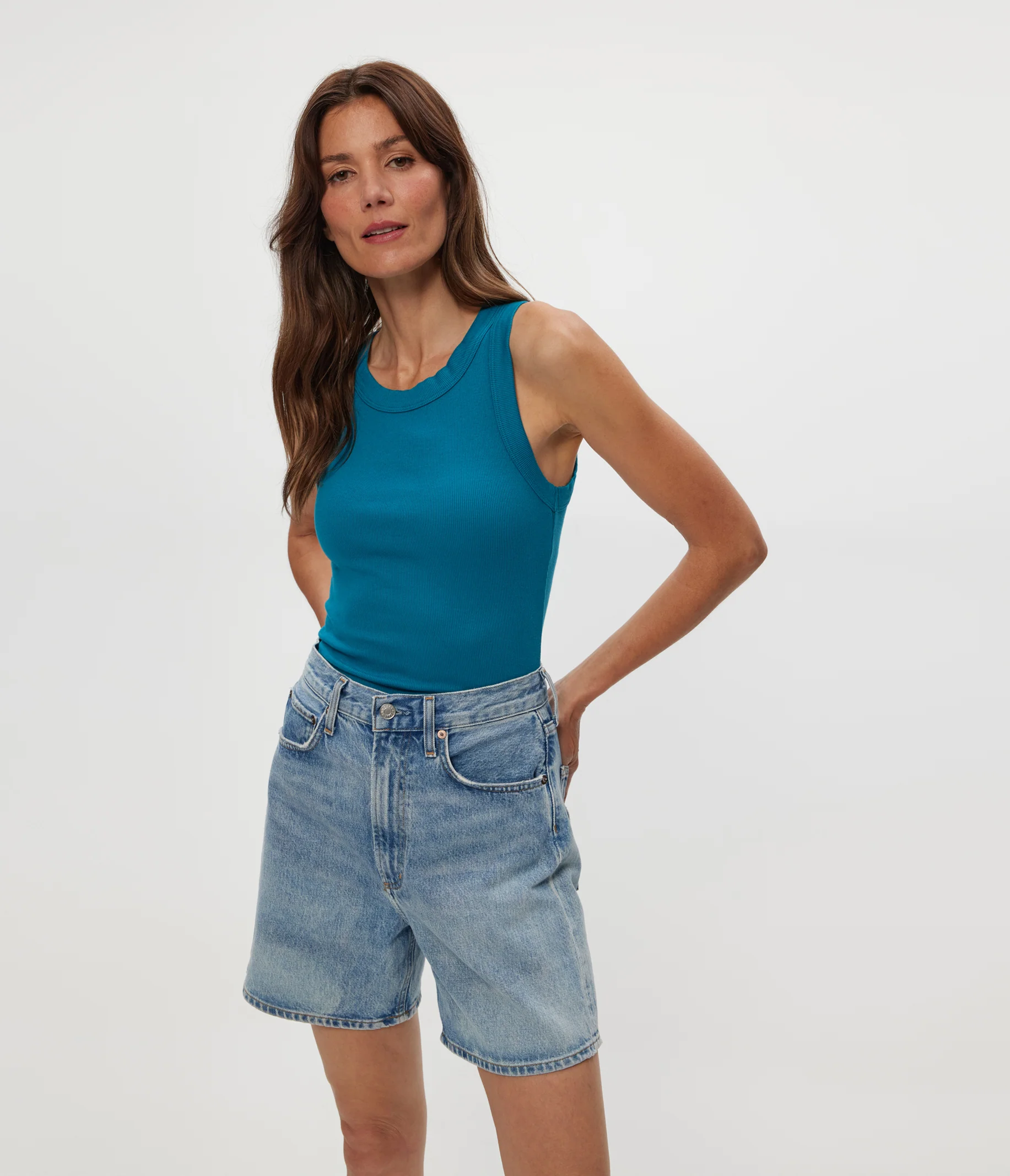 Halley Ribbed Tank with Ruching - Image 43