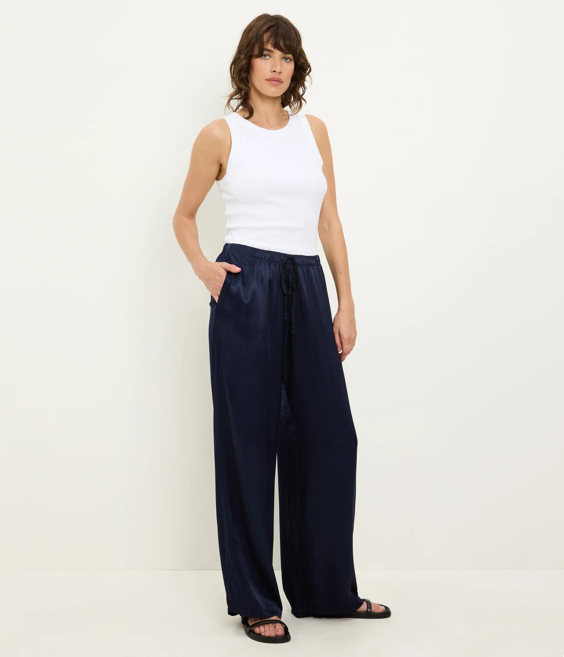 Jacqueline Satin Drawstring Pant