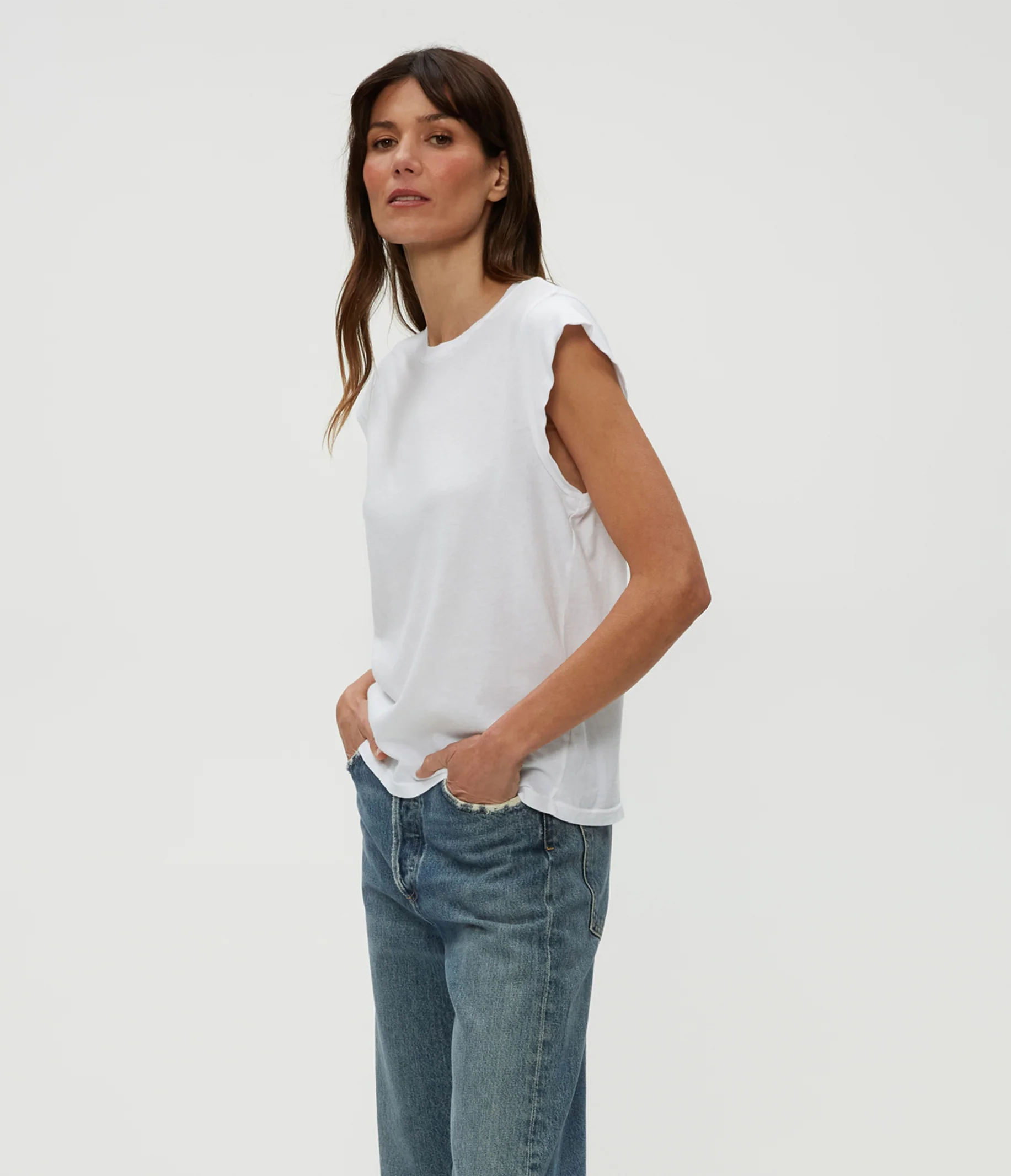 Joey Power Shoulder Tee - Image 11