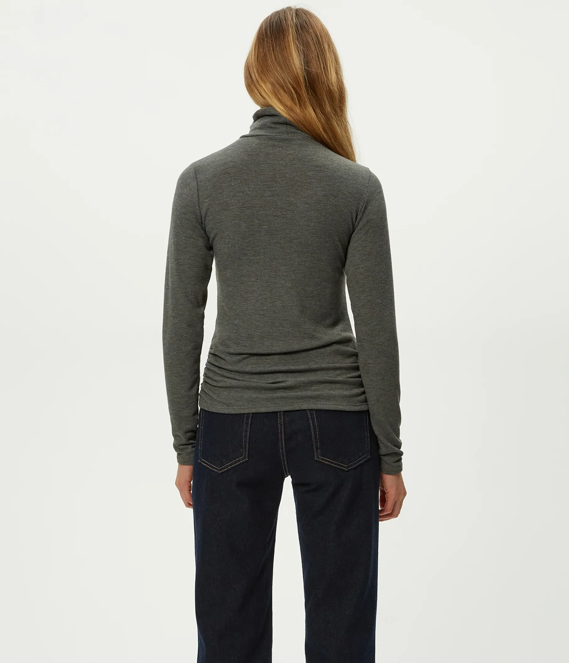 Jojo Side Ruched Turtleneck - Image 8