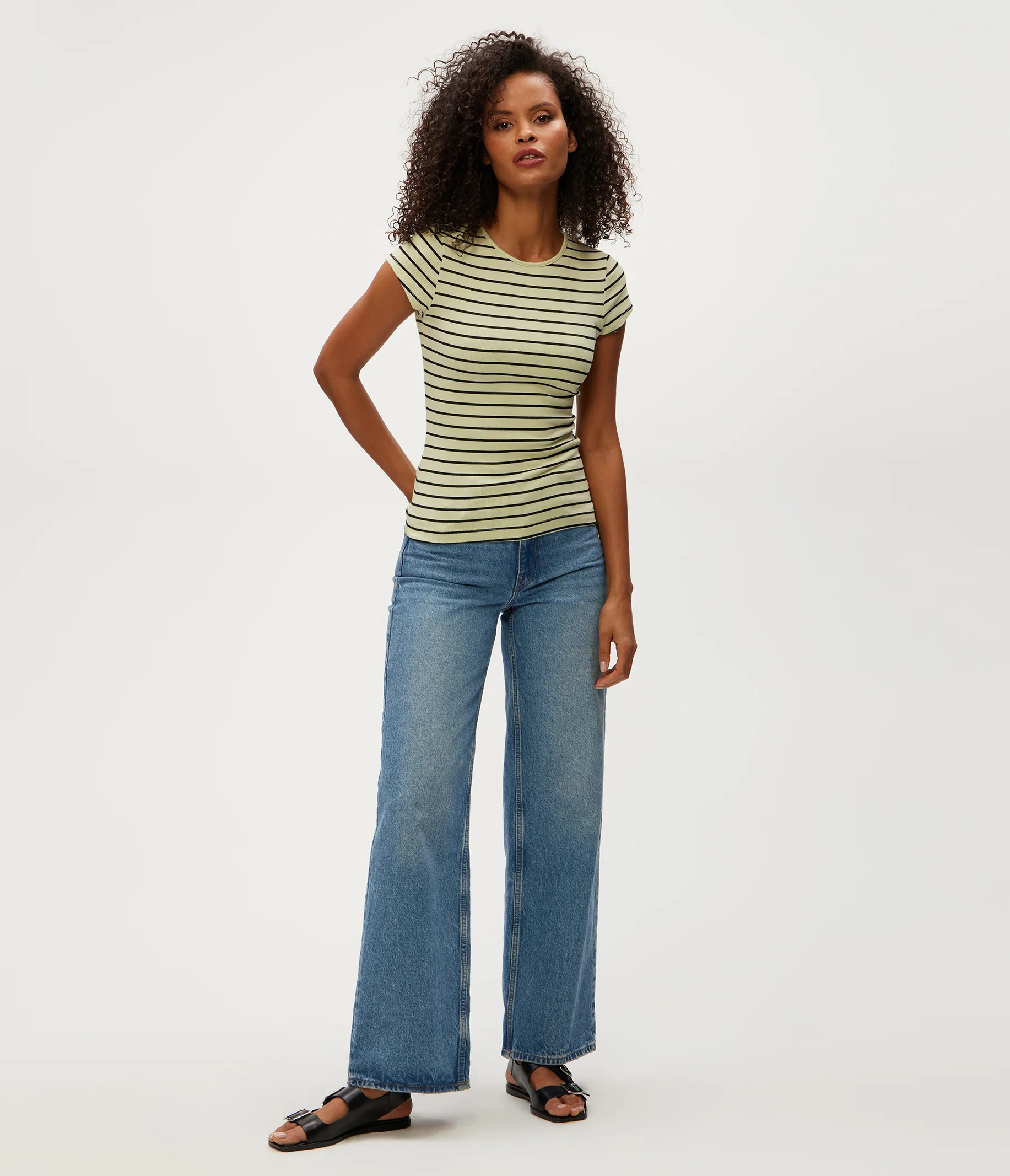 Joy Striped Ribbed Tee - Image 5