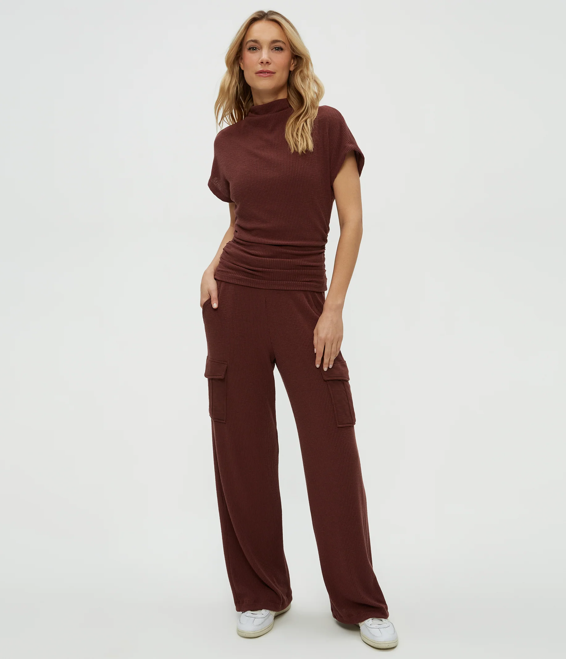 Lara Ribbed Mock Neck Top - Image 6