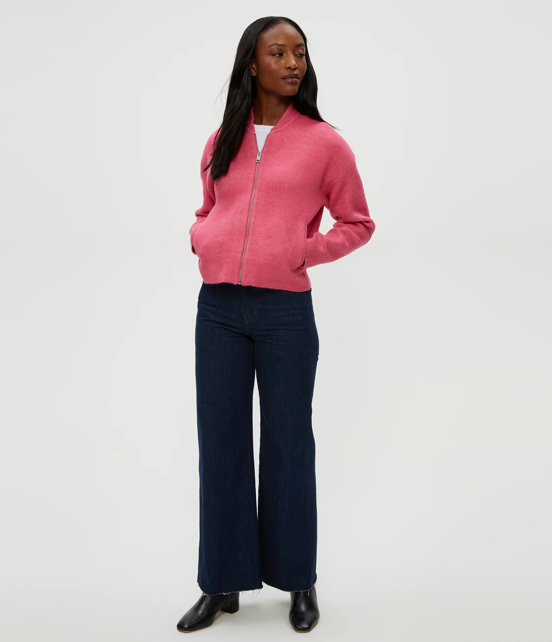 Lidia Cropped Bomber Jacket - Image 10