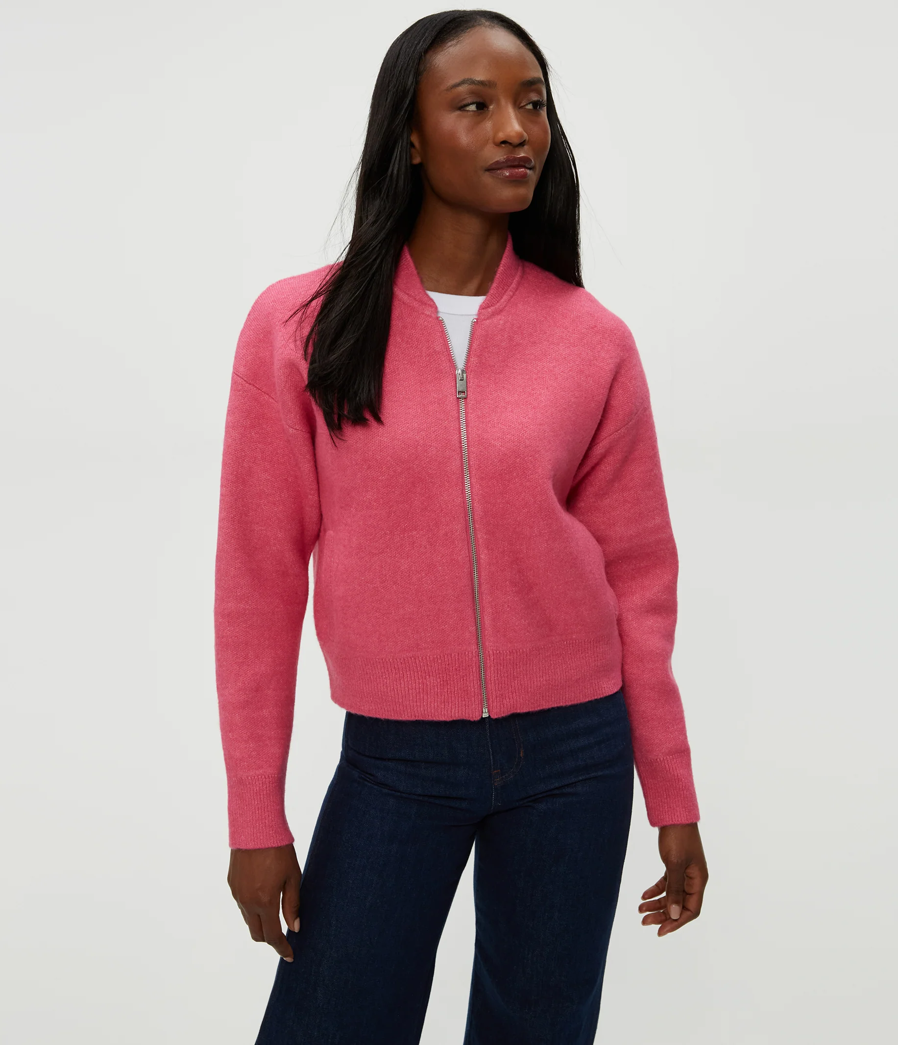 Lidia Cropped Bomber Jacket - Image 11