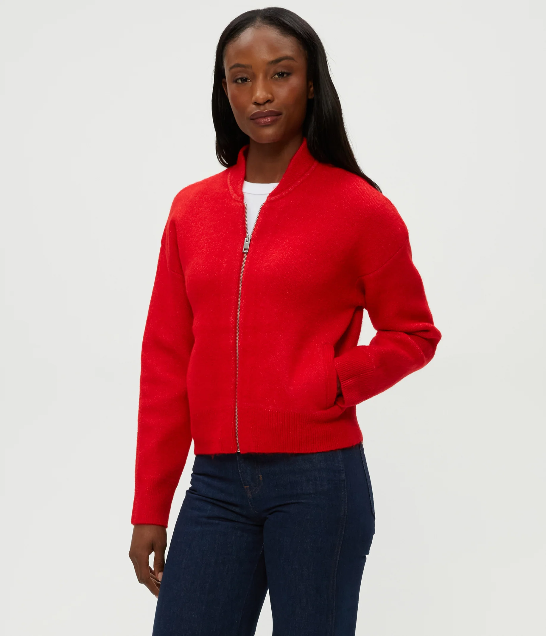 Lidia Cropped Bomber Jacket - Image 3