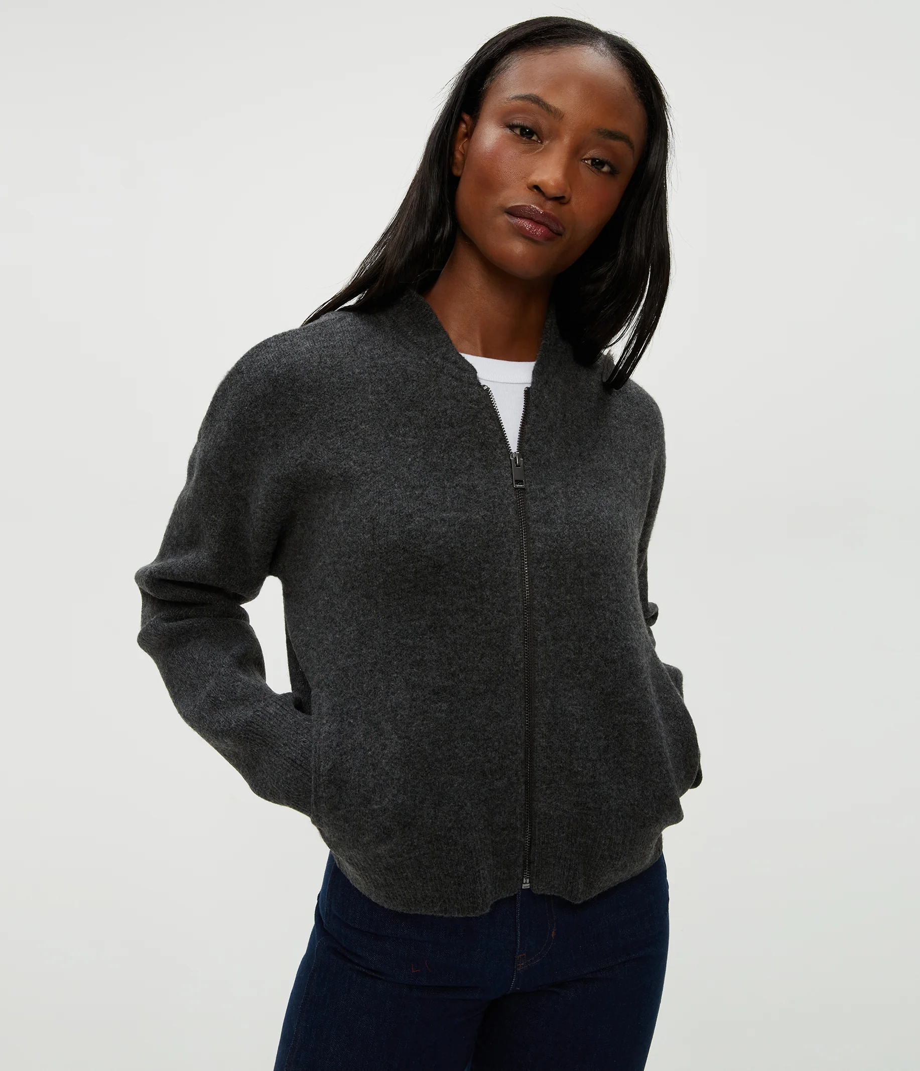 Lidia Cropped Bomber Jacket - Image 7