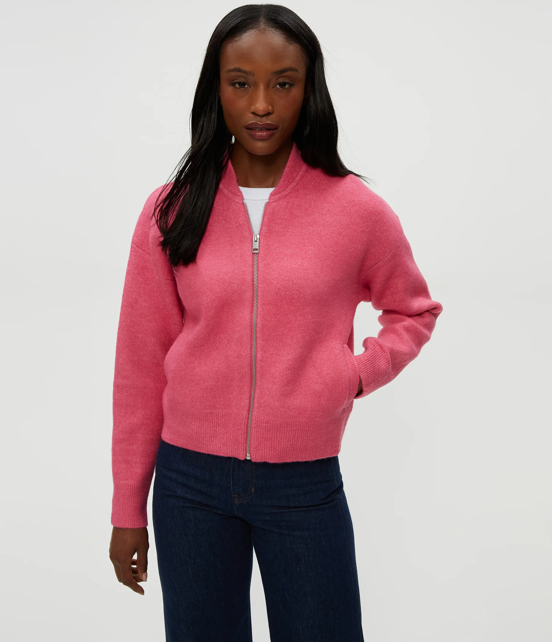 Lidia Cropped Bomber Jacket - Image 9