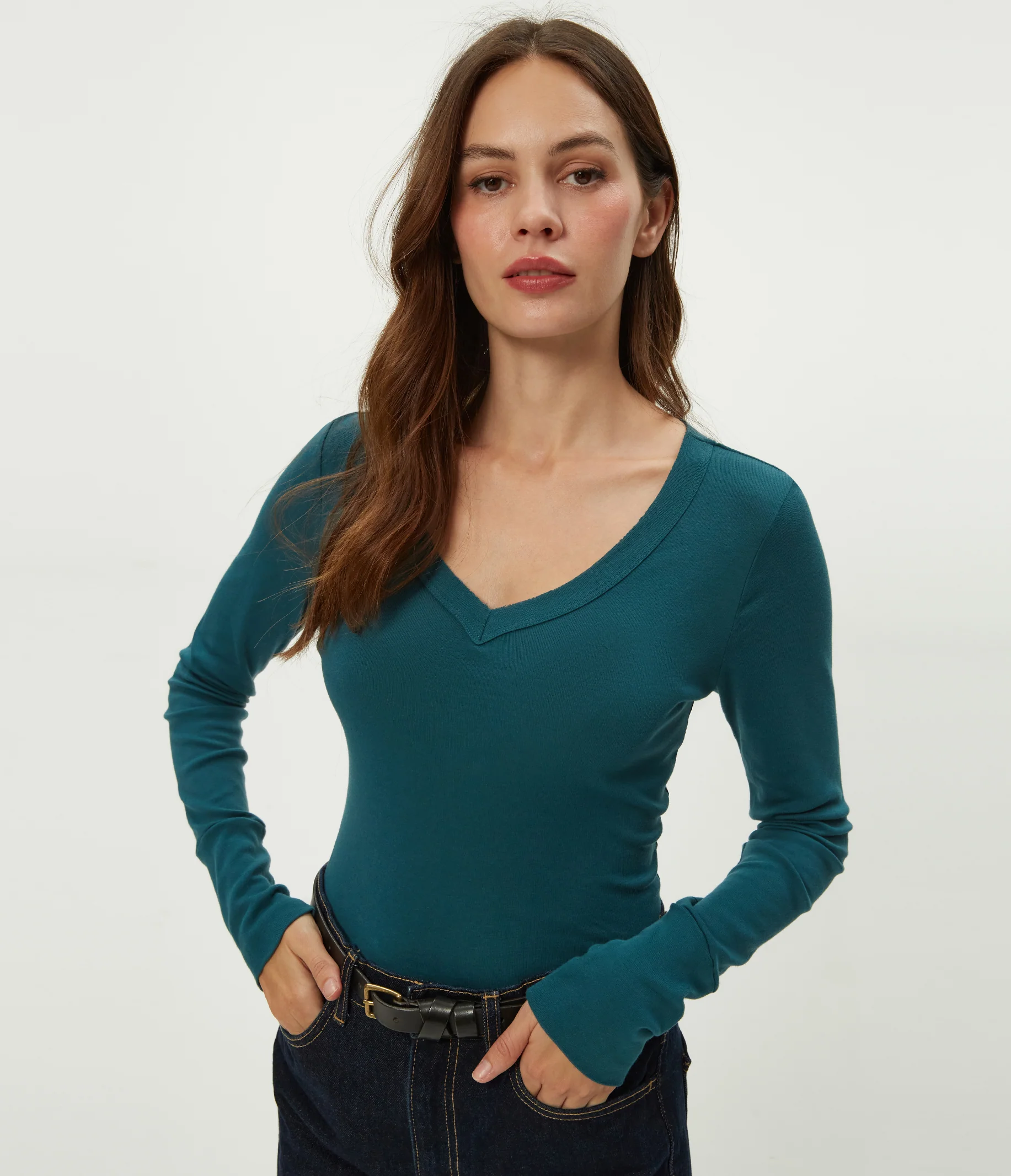 Molly Supima V-Neck Tee - Image 13
