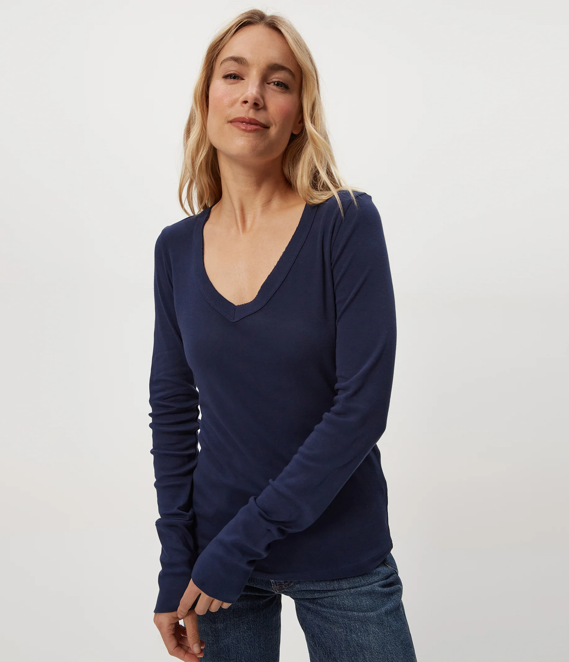 Molly Supima V-Neck Tee - Image 32