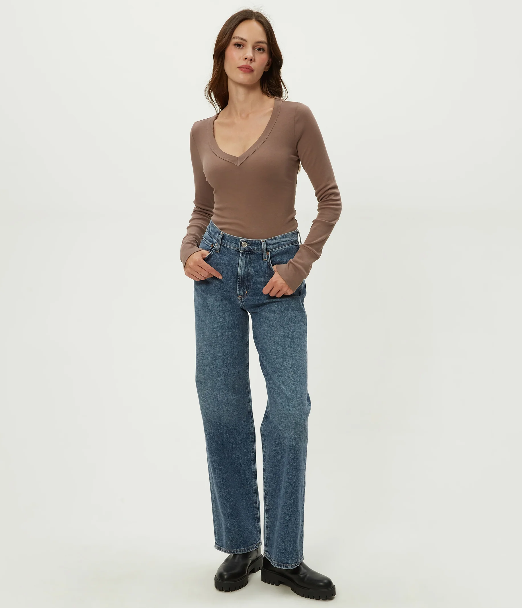 Molly Supima V-Neck Tee - Image 38