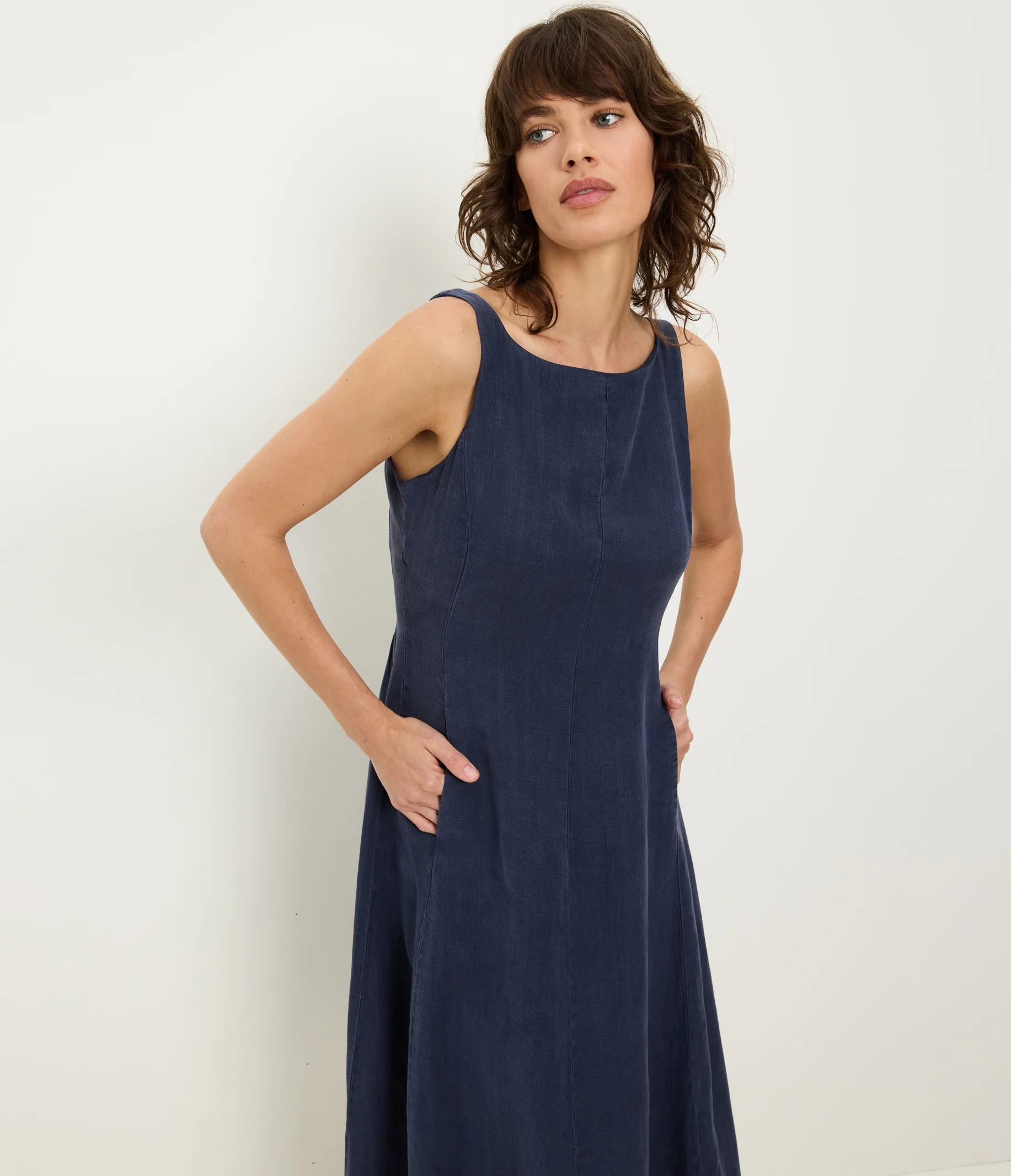 Palmira Linen Midi Dress - Image 22
