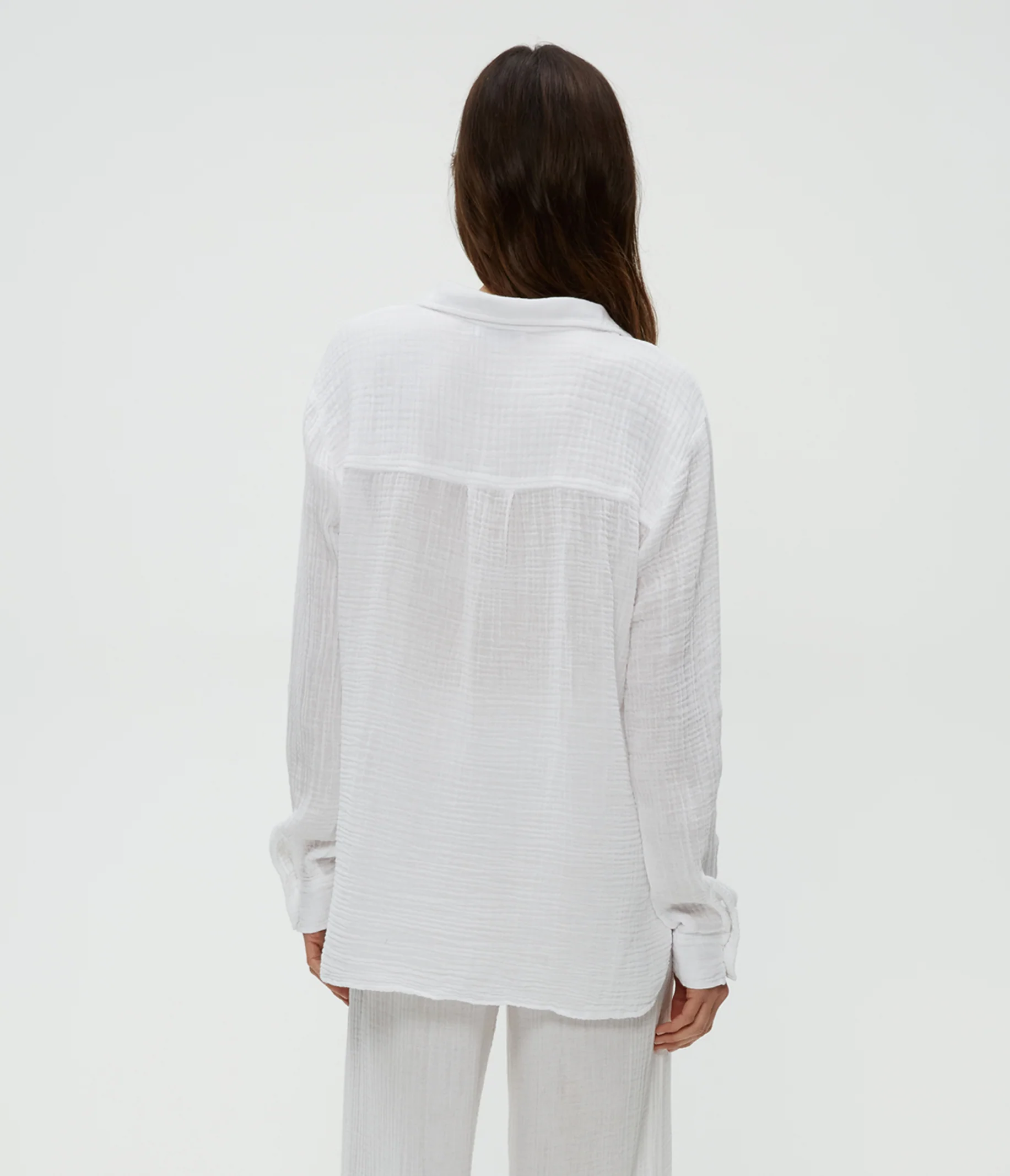 Petite Leo Gauze Button Down Shirt - Image 4