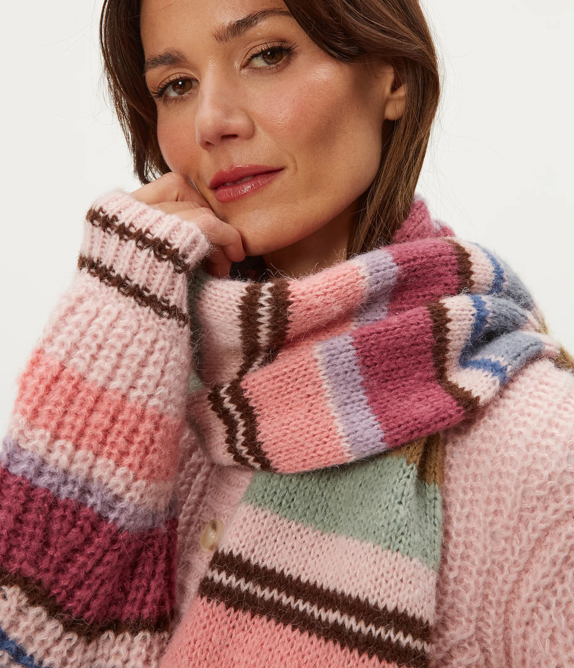 Striped Knit Scarf - Image 3