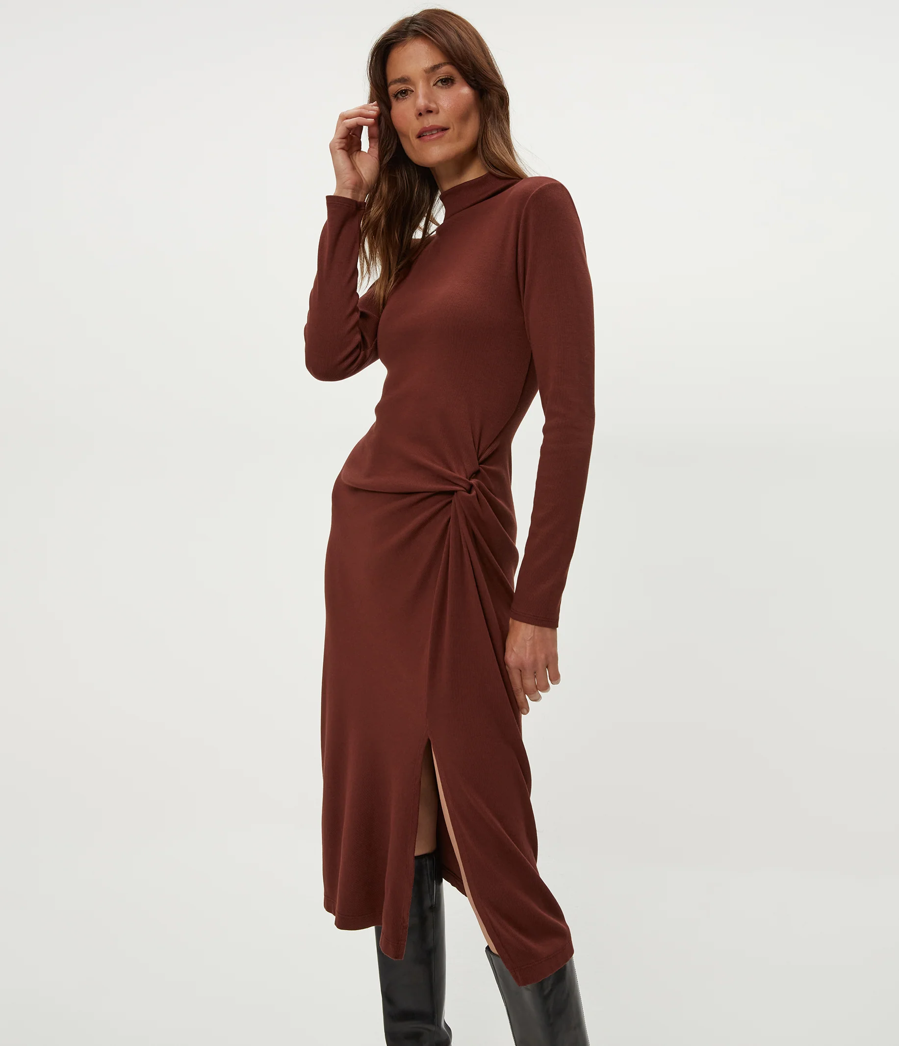 Tish Mock Neck Midi Dress - Image 3